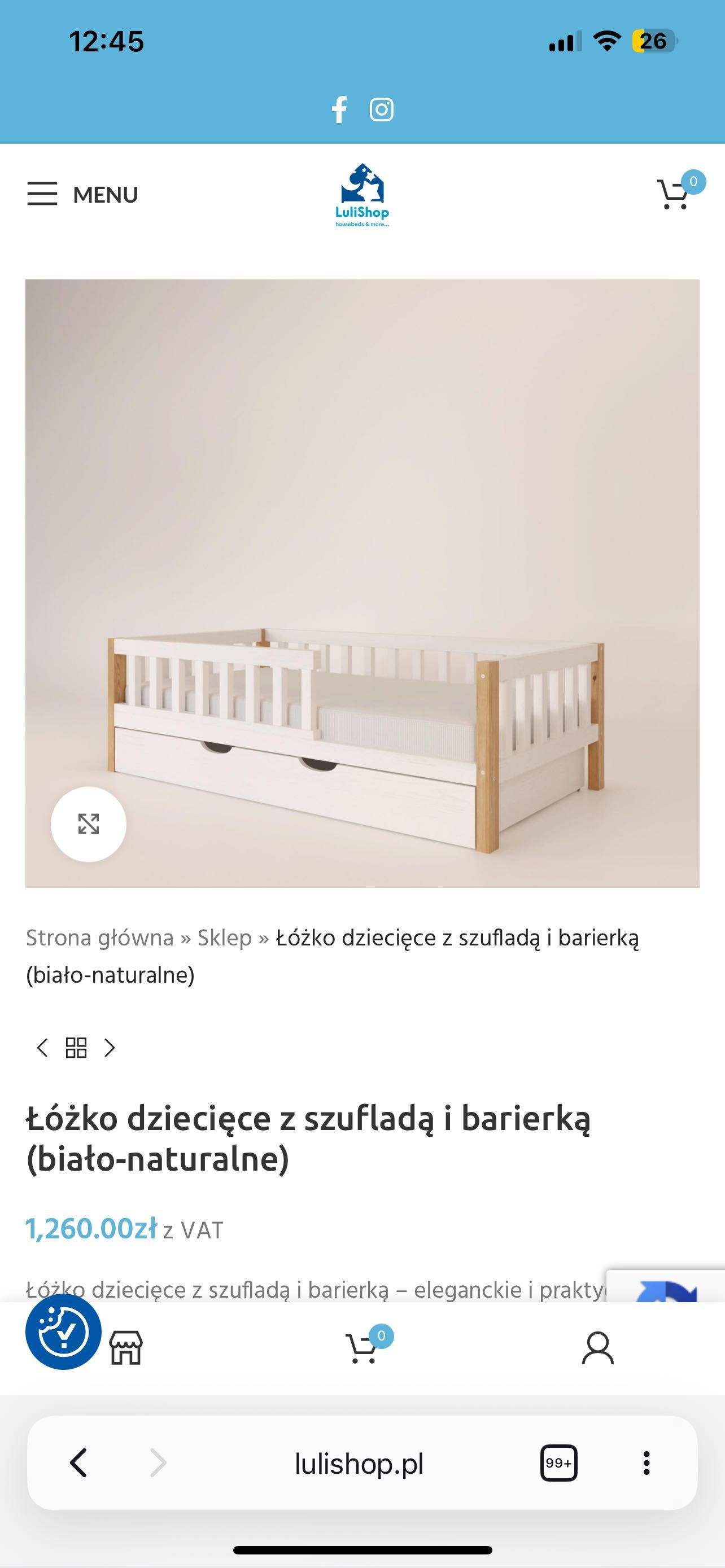 Łóżko z szufladą