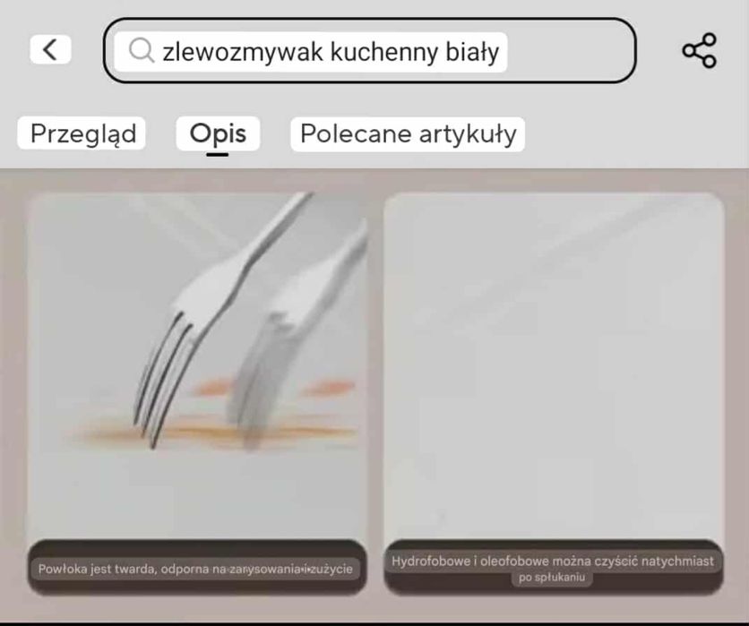 Zlew kucheny nowy biały