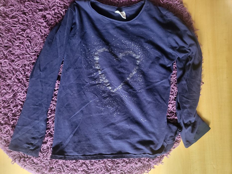 Bluzki i bluzy z długim rękawem dla dziewczynki 5 szt. rozmiar 122 128