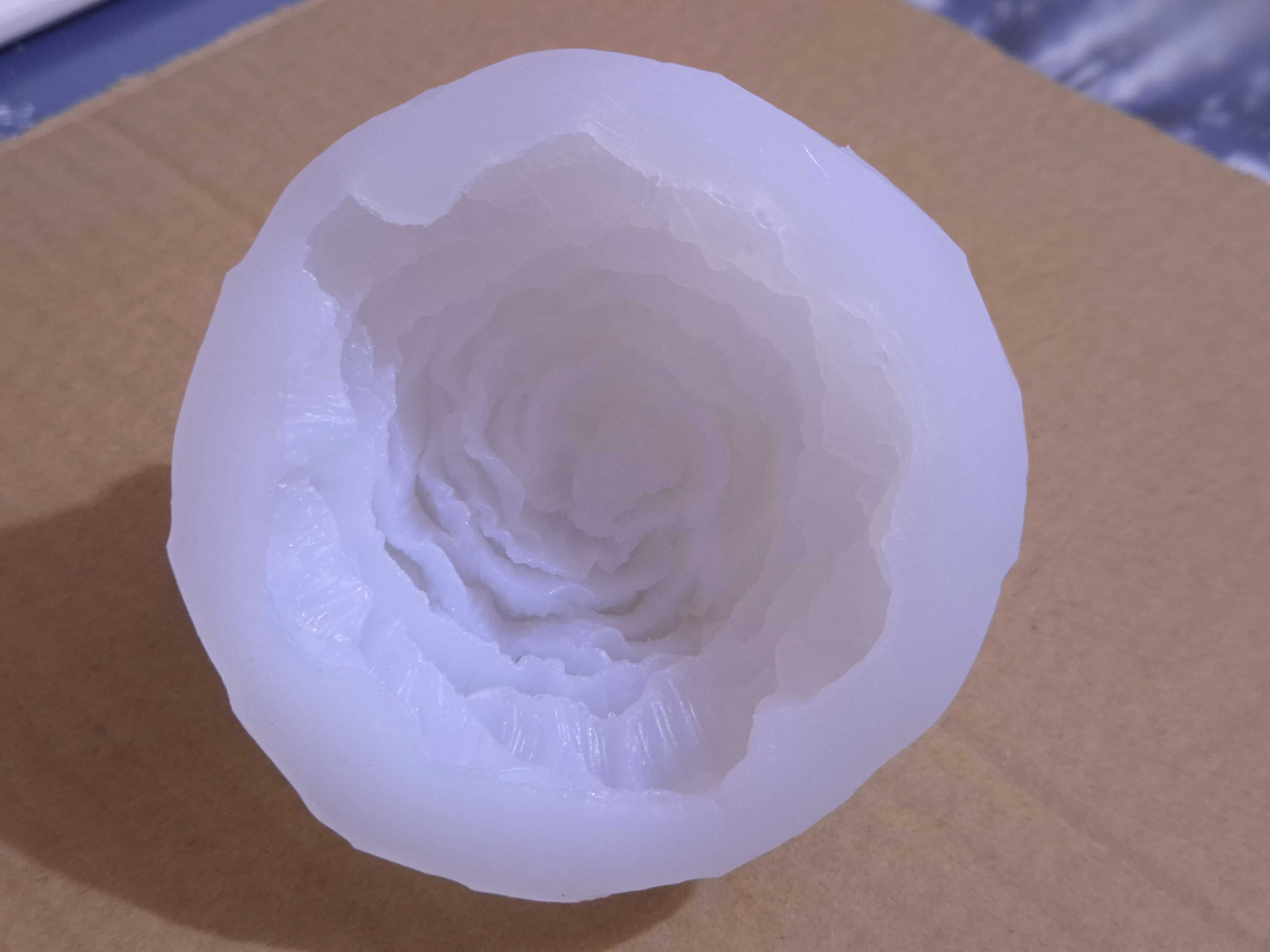 Molde em silicone p/ vela - 'Rosa'