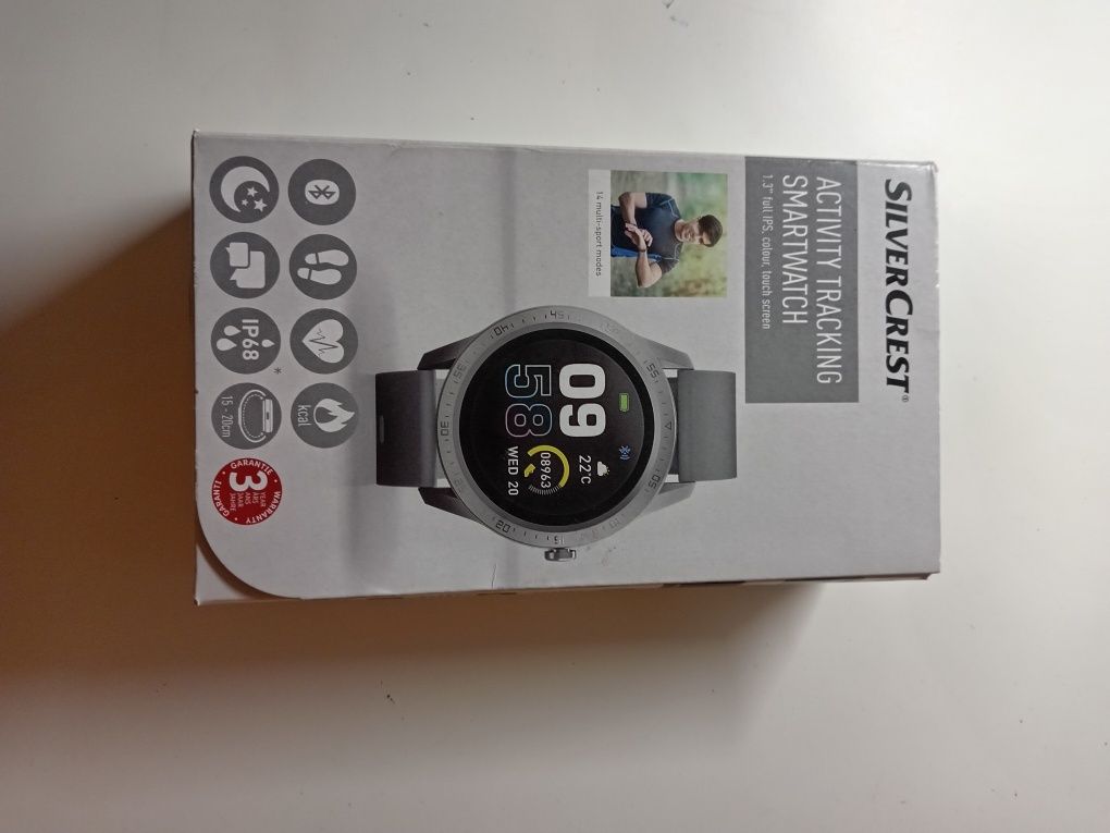 Zegarek smartwatch Silver crest srebrny
