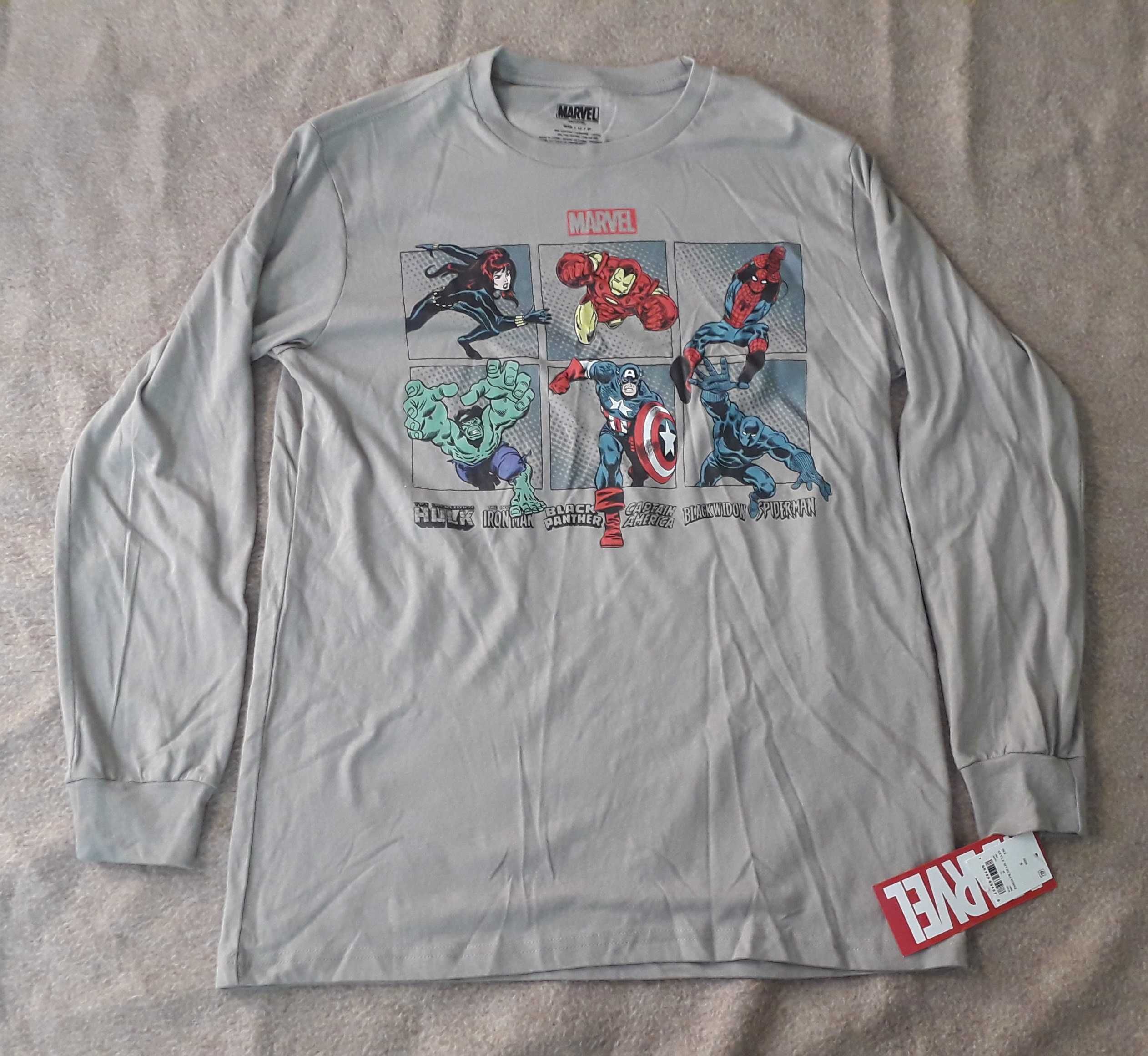 T-shirt z długim rękawem z postaciami z Marvela
