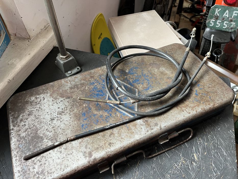Jawka Jawa 50 mustang kaczka sport pancerka linka hamulca przod tyl