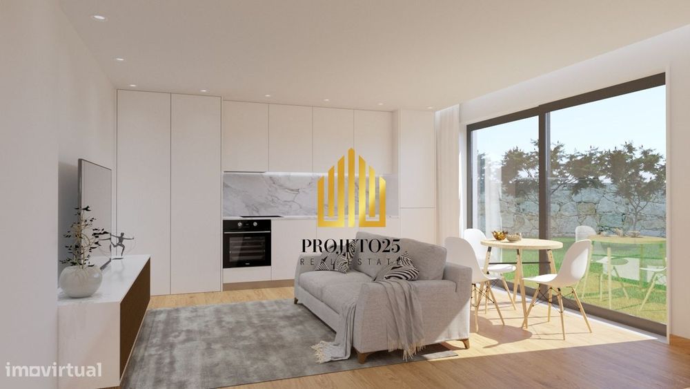 T2 NOVO de 80m2 + Terraço privativo com 73m2 em relva, ao Polo Univ.