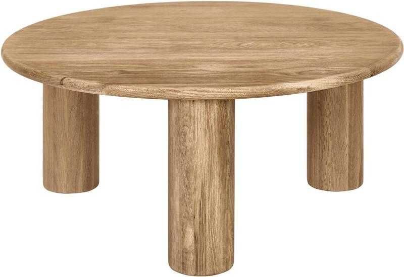 Okrągły stolik kawowy z drewna dębowego Didi Ø80H35cm