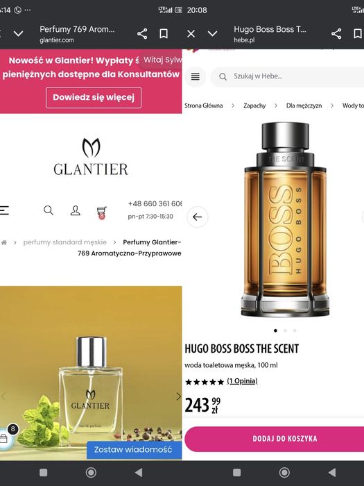 perfum Glantier 769  Hugo Boss The Scent