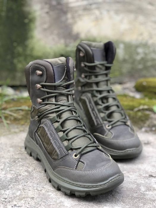 Берці зимові чоловічі шкіряні на хутрі Пегас 40-46р олива Койот Чорні