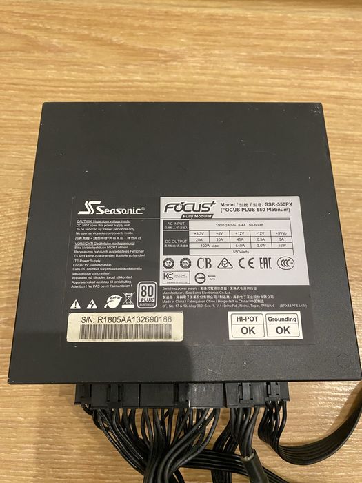 Блок питания Seasonic SSR-550PX (550W, 80+ Platinum)