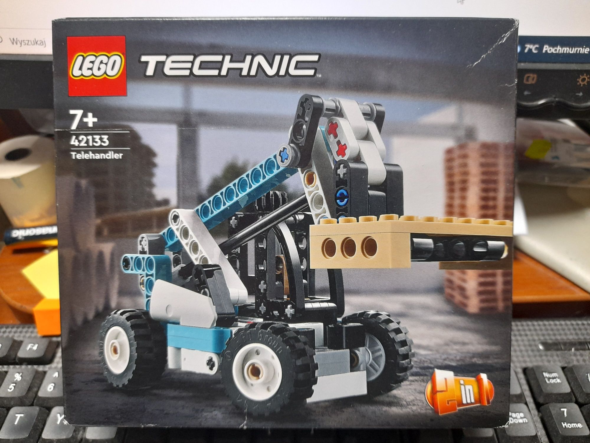 UWAGA OPIS 2 w 1 LEGO Technic Ładowarka teleskopowa 42133