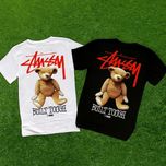Cotton 100% • Новая футболка • Stussy Teddy • Черная / Белая • Стусси