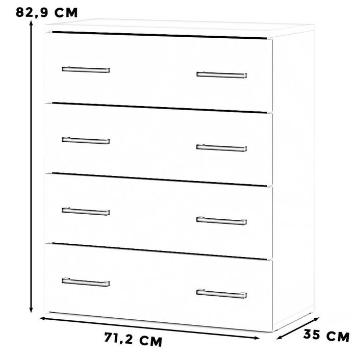 Szafka Na Buty Nowoczesna Hugo Uchylna 4 Drzwiczki 71cm Do Przedpokoju
