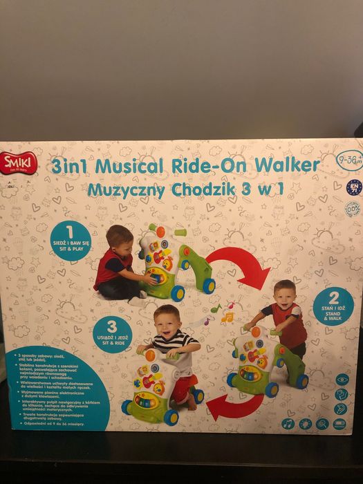 Pchacz, muzyczny chodzić 3w1 Smiki