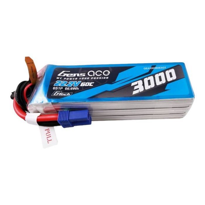 Akumulator Gens Ace Lipo 3000Mah 22.2V 60C 6S1P Ec5 Do Rc
