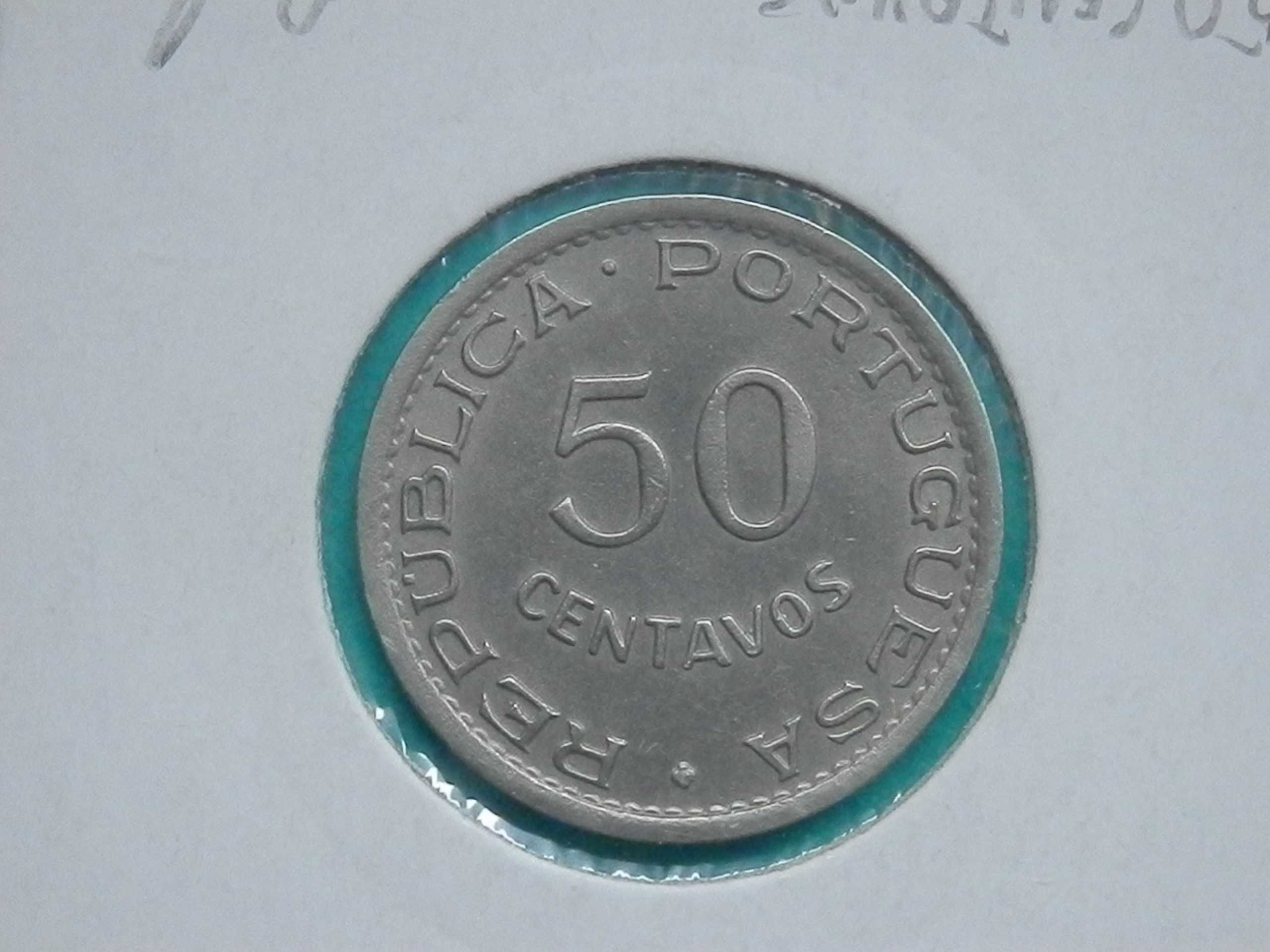 384 - Angola: 50 centavos 1950 alpaca, por 4,00