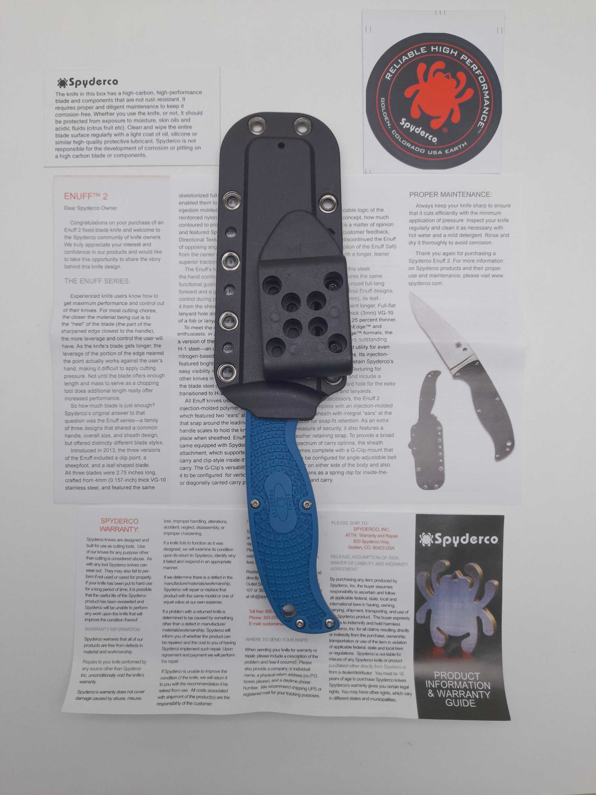 Ніж Spyderco Enuff 2