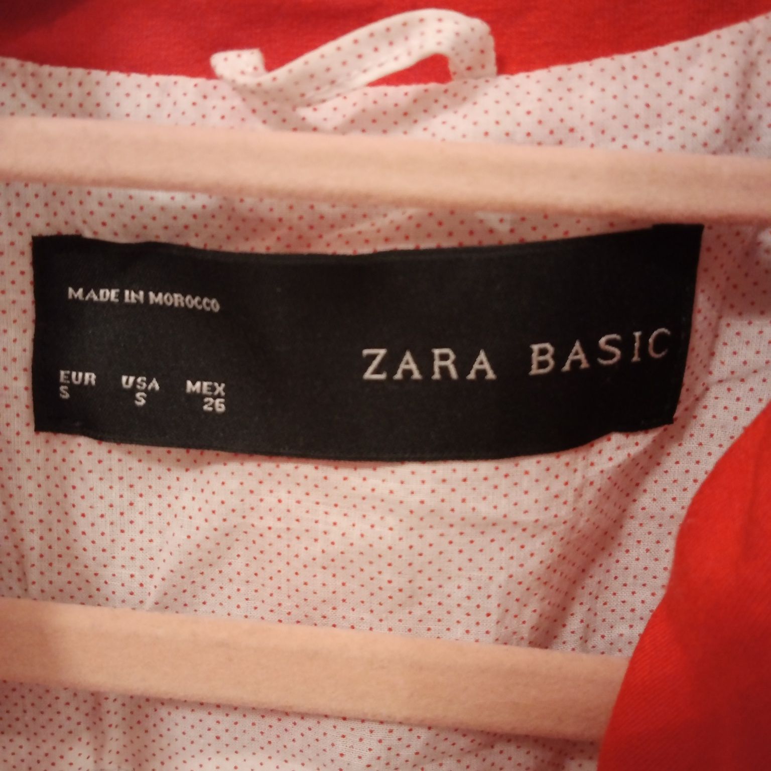 Marynarka Zara Basic S czerwona