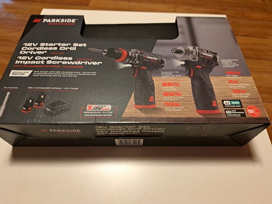 Zestawy zakretarka udarowa Wkrętarko-wiertarka 12v parkside performanc