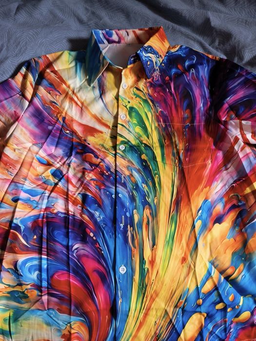 Camisas de verão, largas, de polyester