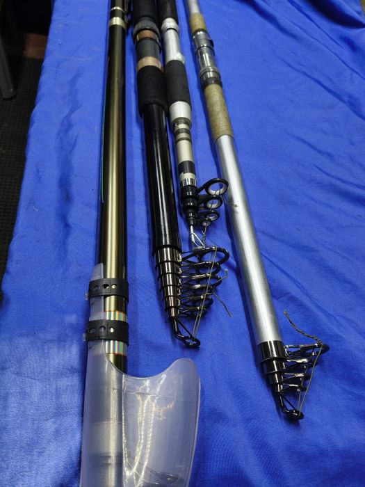 Vendo estas canas de pesca preço 6M 45€ 4,50M 30€ outras 20€ cada
