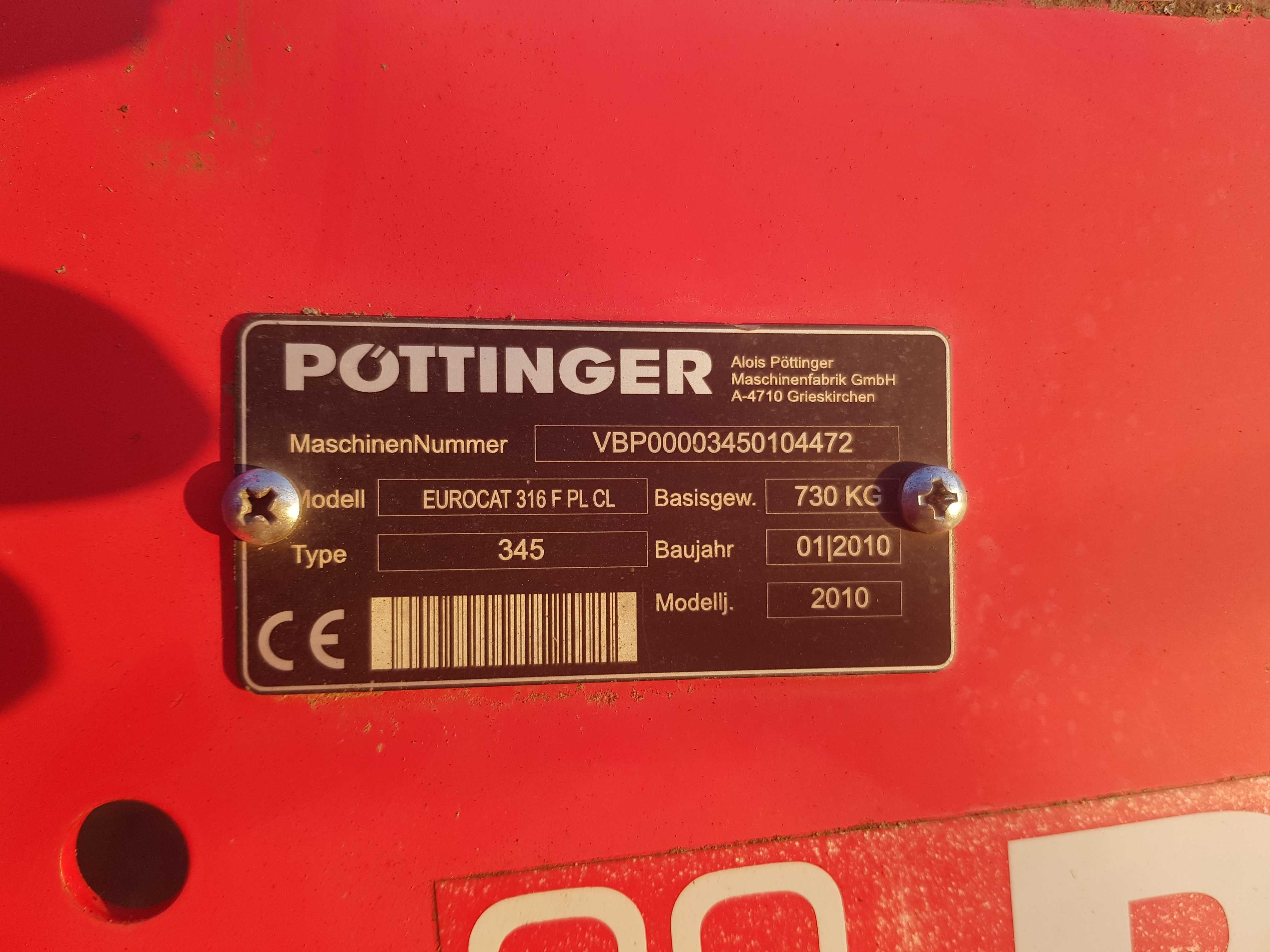 Kosiarka czołowa Pottinger Eurocat 316 F PL CL