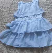 sukienka 92 błękit lato