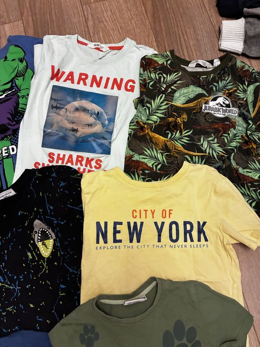 Koszulka bluzka t-shirt krótki rękaw 128cm 11szt