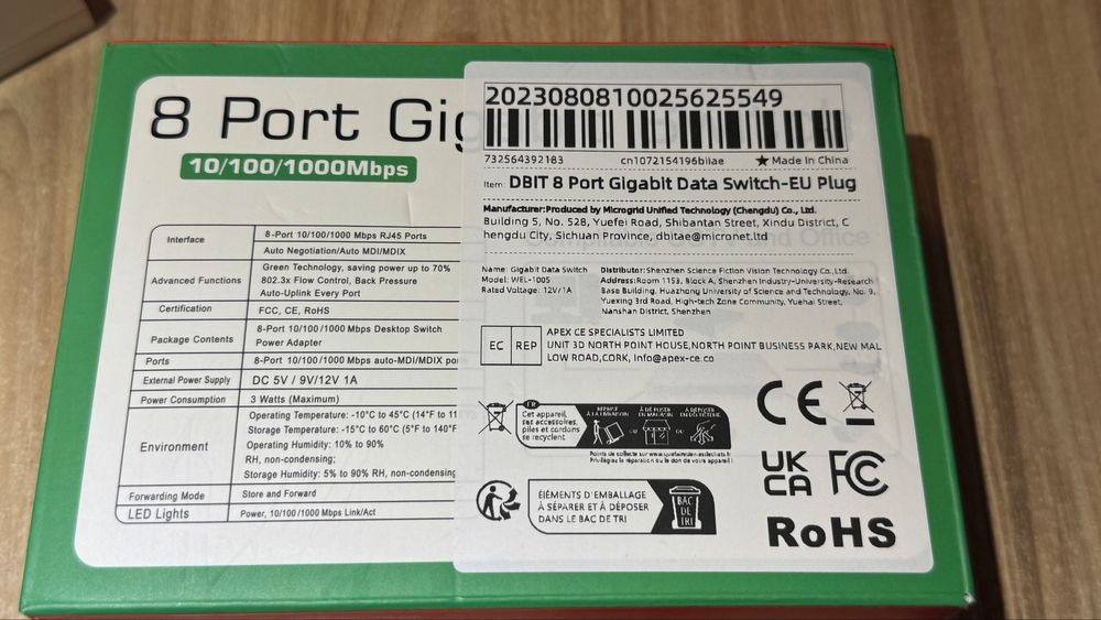 Новий 8 портів Свіч гігабітний, комутатор гігабітний, gigabit switch