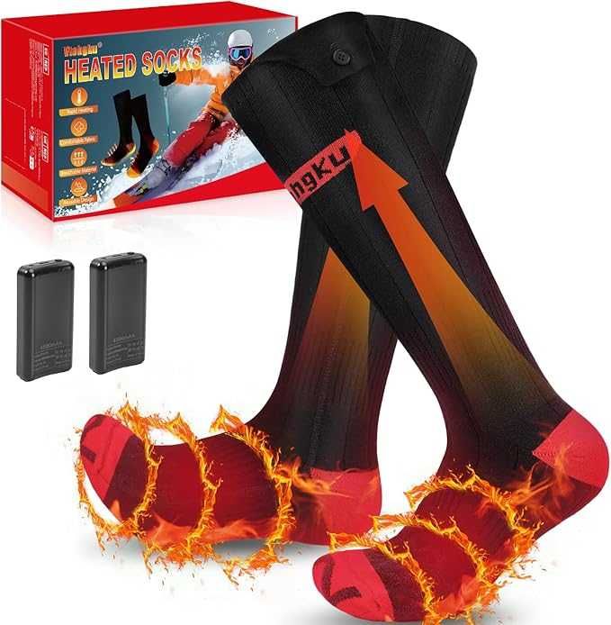 Podgrzewane skarpety męskie/damskie czarne roz. 43-46 baterie 4000mAh