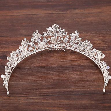 Tiara com Perolas Imitação / Detalhes em Cristal Casamento