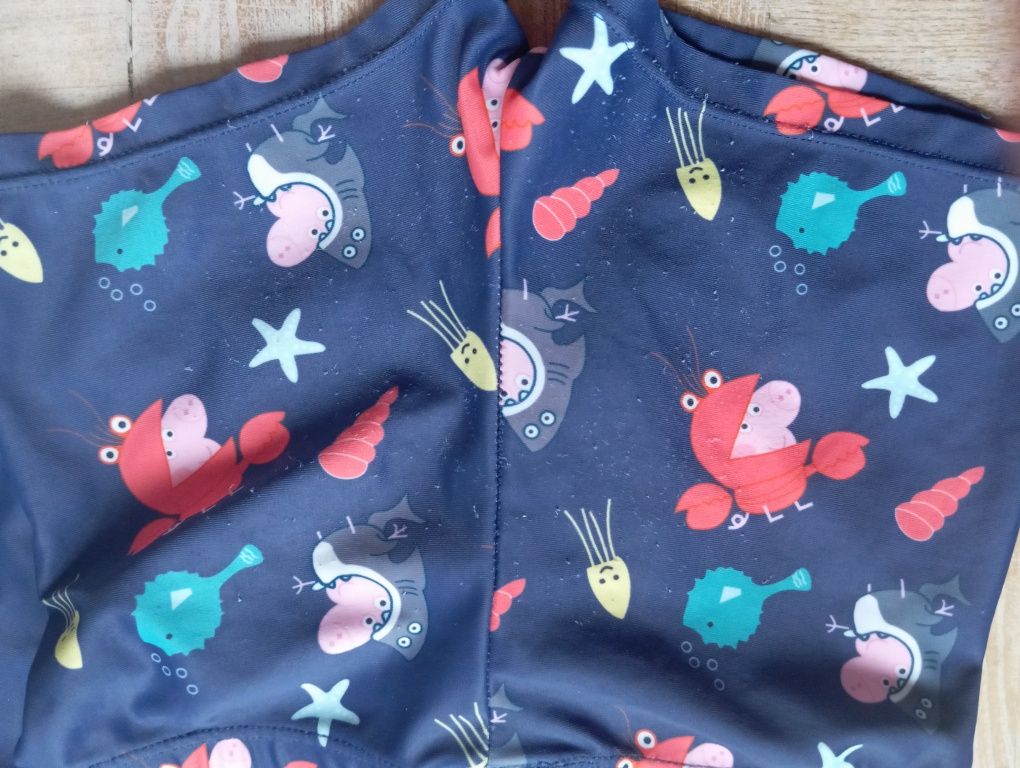 Komplet 110 plażowy UV  kostium koszulka świnka Peppa