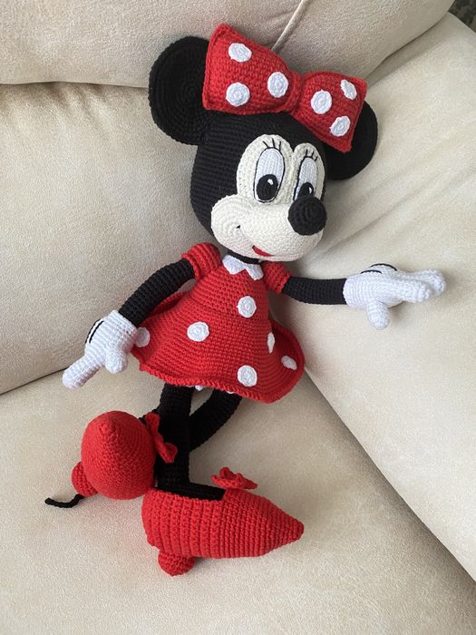 Maskotka na szydełku, mini mysz, ręcznie robiona