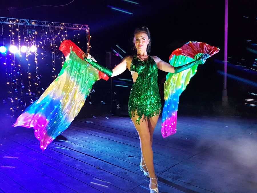 FIRESHOW LEDSHOW Teatr Ognia Atrakcja Pokaz Festyn Kupały Mikołajki