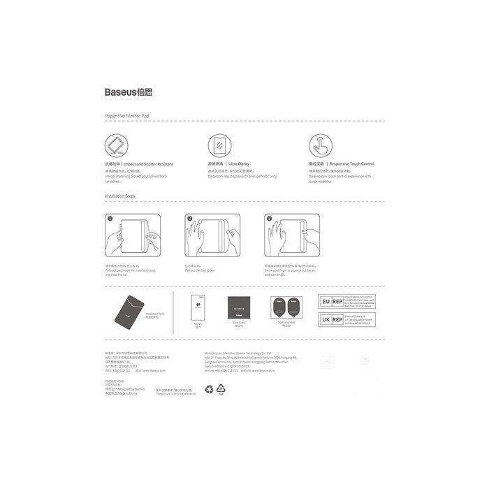 Szkło hartowane Baseus Crystal do iPad Mini 6 8.3" + zestaw montażowy