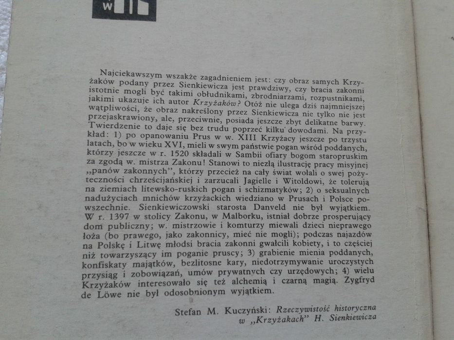 Henryk Sienkiewicz ,,Krzyżacy,, 4 tomy