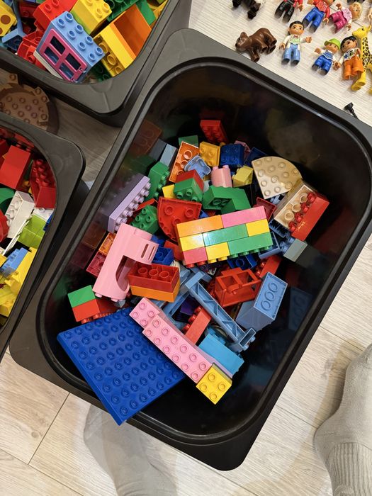 Lego duplo mega zestaw duzy ludziki pociag straz pozarna