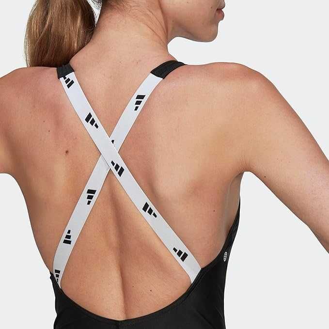 Damski Jednoczęściowy Strój Kąpielowy ADIDAS Solid Tape Suit Czarny 44