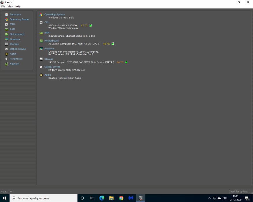 Impressora, teclado e torre HP