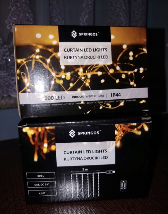 Kurtyna LED na Okno • Lampki Świąteczne • Wysoka Jakość