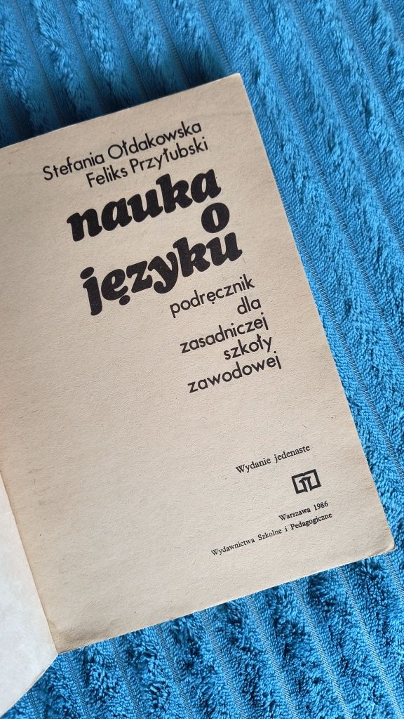 Nauka o języku Podręcznik dla zasadniczej szkoły zawodowej