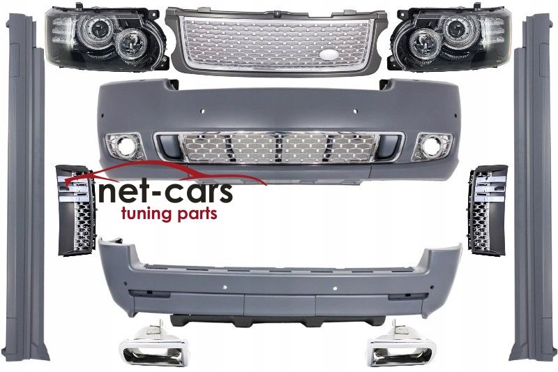 Zderzaki reflektory grill SS progi RANGE ROVER L322 wz ABIOGRAPH 09-12