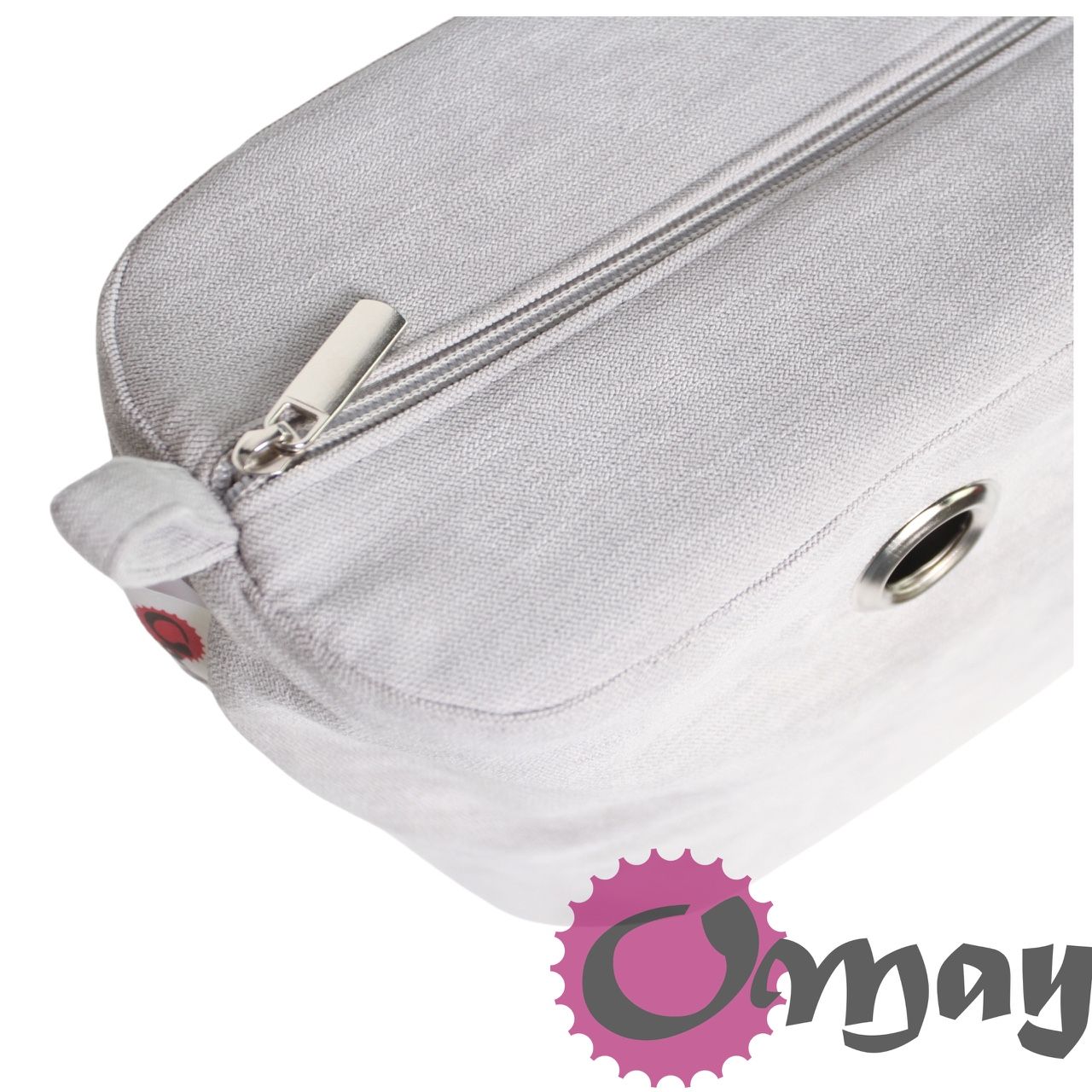 Szary organizer do OBAG STANDARD welur jasny grigio 2 kieszenie OMAY