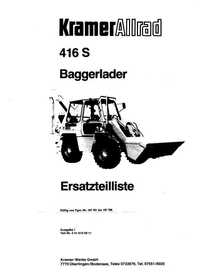 Katalog części koparko-ładowarka  Kramer 416 S