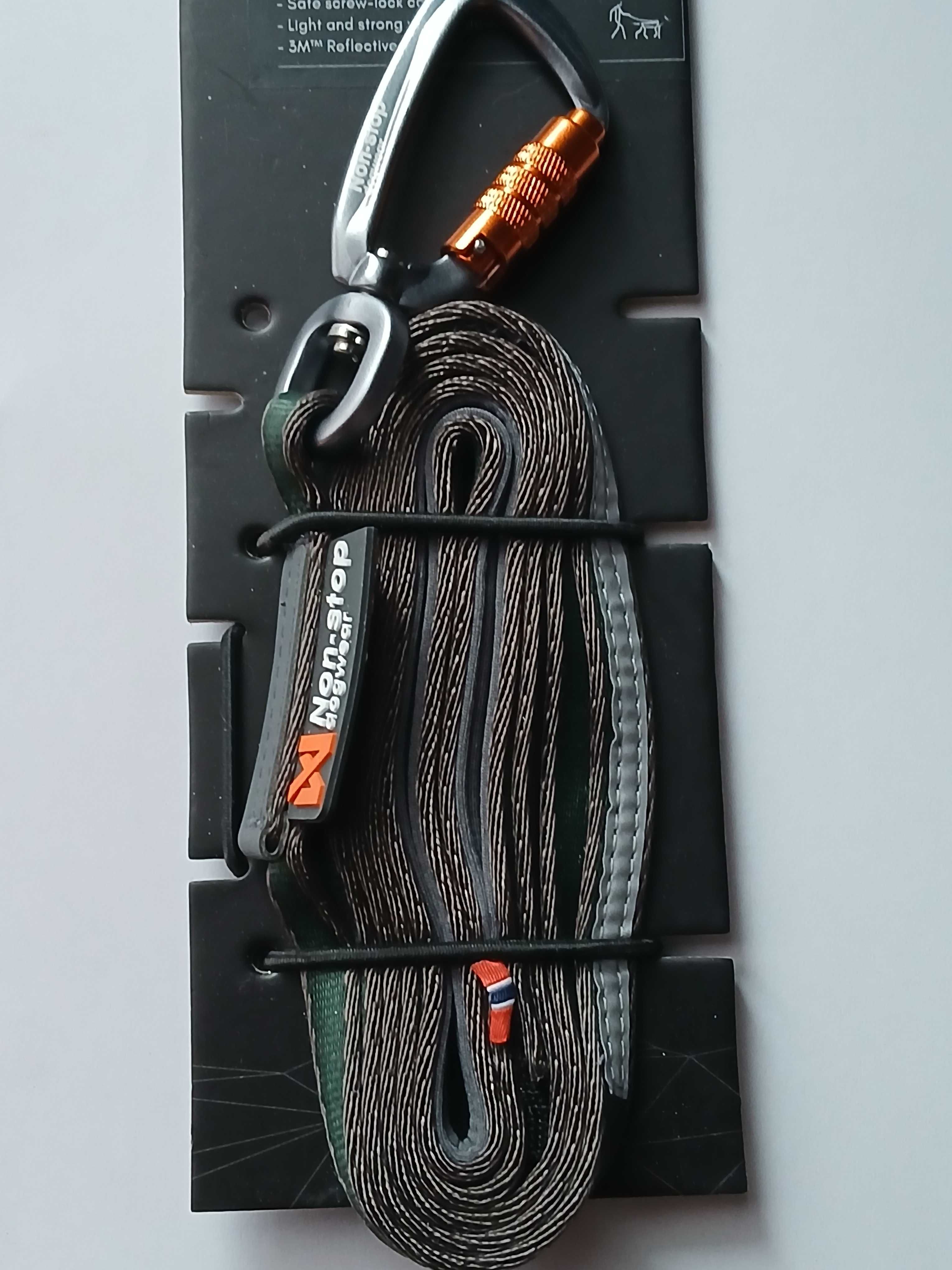 Komfortowa smycz Non-stop dogwear Move Leash 1,5 m*zielona