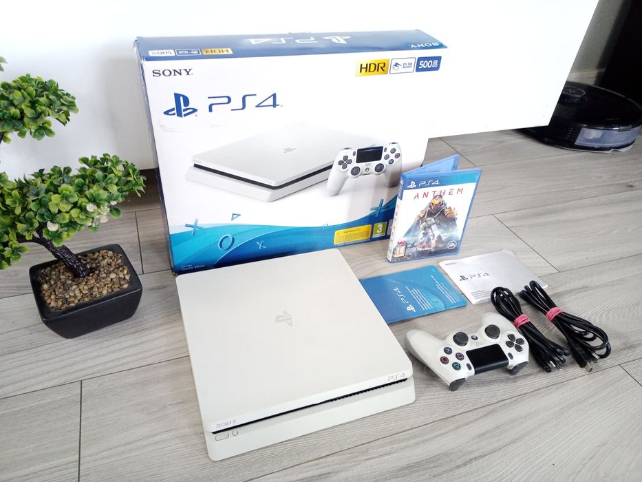 Śliczna Ps4 Slim Soft 9.0 Gra Biała White Stan Sklepowy Playstation4