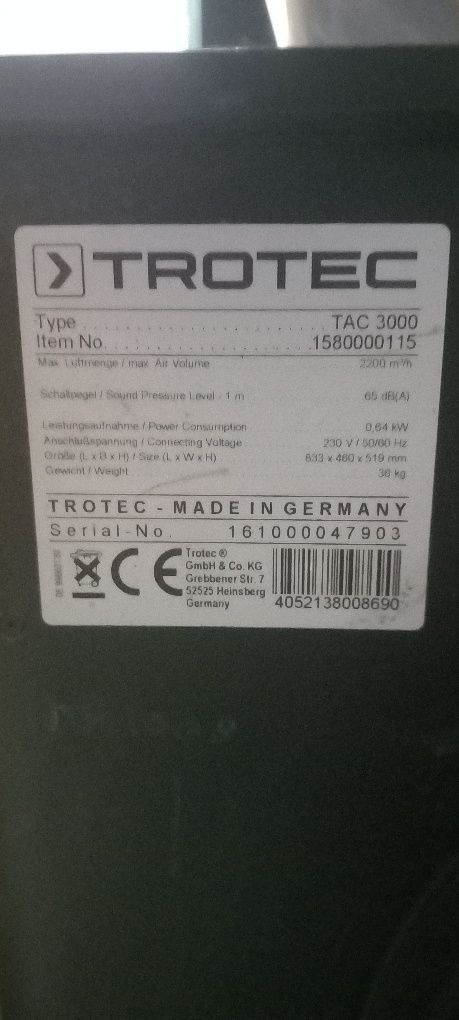 Oczyszczacz powietrza Trotec Tac 3000