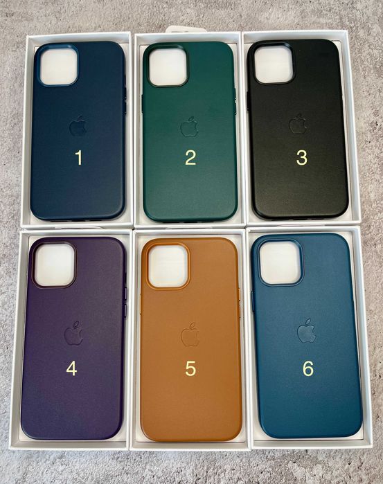 Чохол Leather Case MagSafe + Animation iPhone 12 12 Pro Max чехол