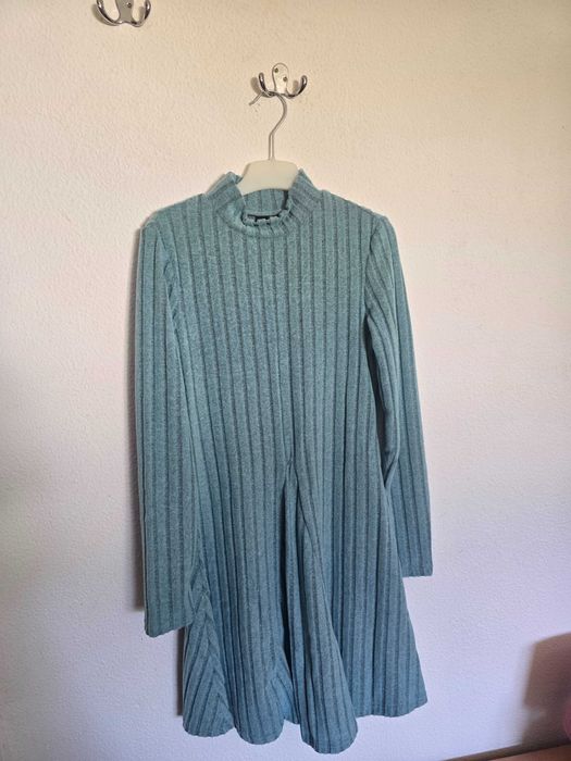 Vestido canelado Shein Azul