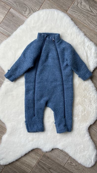 Joha niebieski kombinezon 100% merino rozmiar 56/62