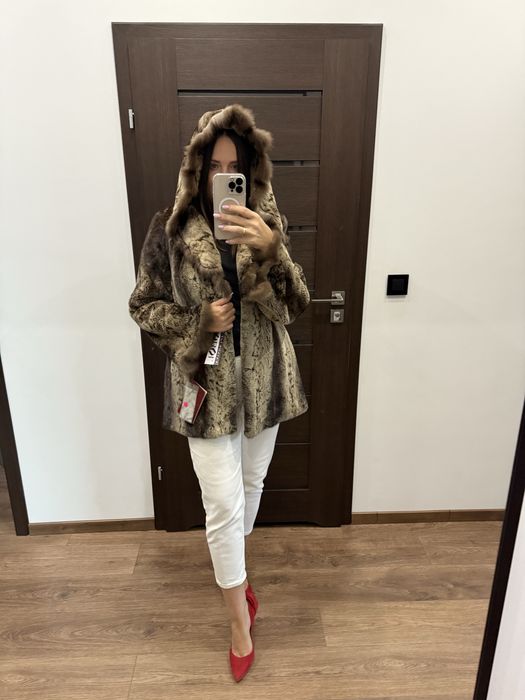 Futro naturalne z norek, sobol, rozm. M nowe