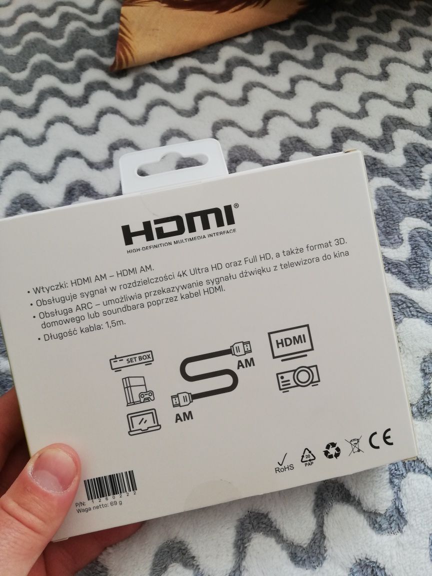 HDMI kabel nowy, 4K ULTRA HD, 1.5m